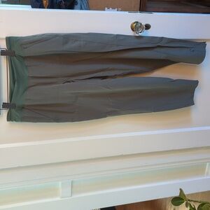 REI women's flash hybrid tights size L sage green